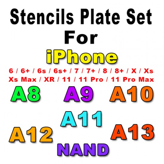 0.12MM Relife Stencils Set For iPhone - 7 Pcs 0.12MM Relife Stencils Set For iPhone - 7 Pcs