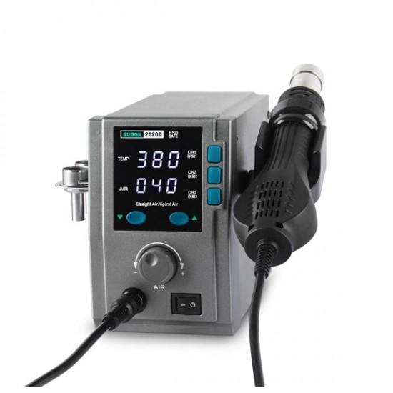 SUGON 2020D 700W Hot Air Gun Soldering Station With Heat Changing Channel - Lead Free SUGON 2020D 700W Hot Air Gun Soldering Station With Heat Changing Channel - Lead Free