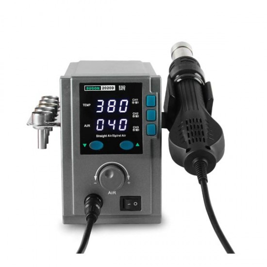 SUGON 2020D 700W Hot Air Gun Soldering Station With Heat Changing Channel - Lead Free SUGON 2020D 700W Hot Air Gun Soldering Station With Heat Changing Channel - Lead Free