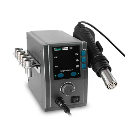 SUGON 2020D 700W Hot Air Gun Soldering Station With Heat Changing Channel - Lead Free SUGON 2020D 700W Hot Air Gun Soldering Station With Heat Changing Channel - Lead Free