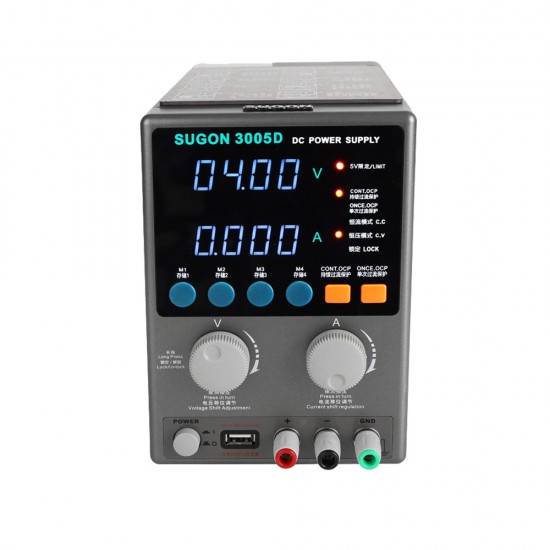 SUGON 3005D Adjustable Digital DC Power Supply With Short Killer With Memory Option ( 30V~5A ) SUGON 3005D Adjustable Digital DC Power Supply With Short Killer With Memory Option ( 30V~5A )