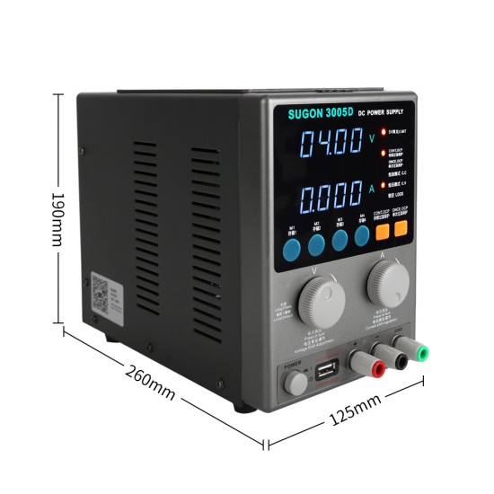 SUGON 3005D Adjustable Digital DC Power Supply With Short Killer With Memory Option ( 30V~5A ) SUGON 3005D Adjustable Digital DC Power Supply With Short Killer With Memory Option ( 30V~5A )