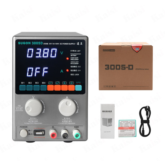 SUGON 3005D Adjustable Digital DC Power Supply With Short Killer With Memory Option ( 30V~5A ) - 2026 Version