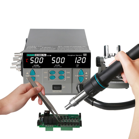 SUGON 8610DX Pro High Power Heat Gun Digital Display SMD Rework Station (1000W)