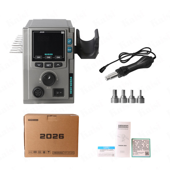 Sugon 2026 Intelligent Digital Hot Air SMD Rework Station (700W)