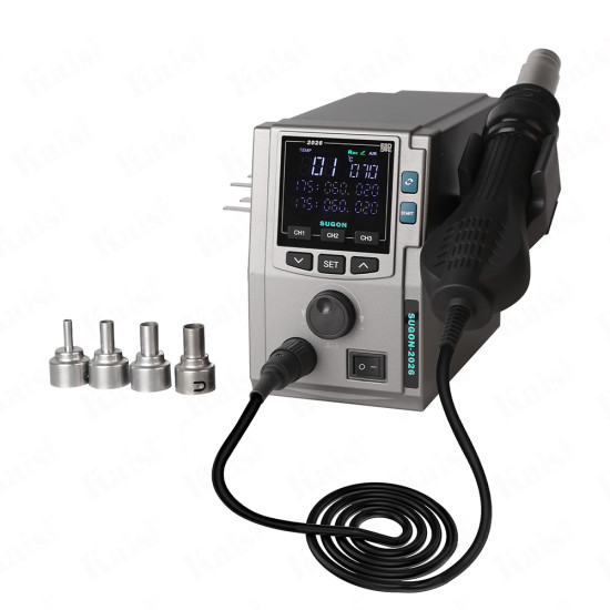 Sugon 2026 Intelligent Digital Hot Air SMD Rework Station (700W)