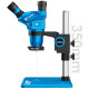 Sunshine 71 Ultra B11 (6.5X-55X) Trinocular Stereo Microscope With Zooming 0.5X CTV Camera Lens & LED Adjustable Light