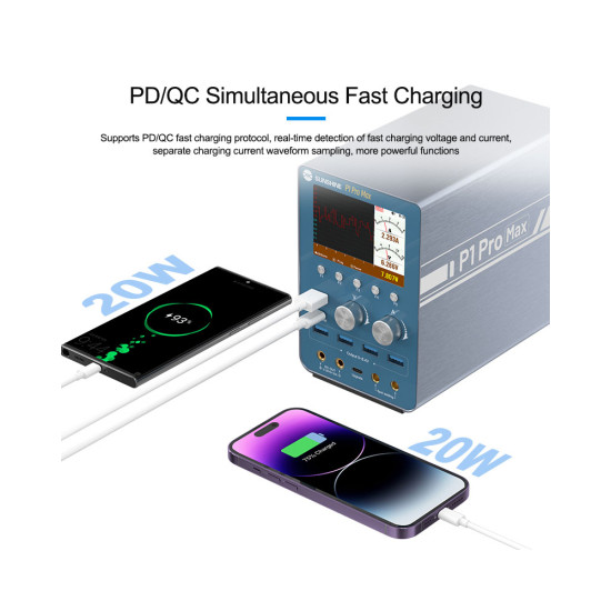 Sunshine P1 Pro Max Intelligent Regulated Power Supply (30V) With Waveform Display & Battery Spot Welding Sunshine P1 Pro Max Intelligent Regulated Power Supply (30V) With Waveform Display & Battery Spot Welding