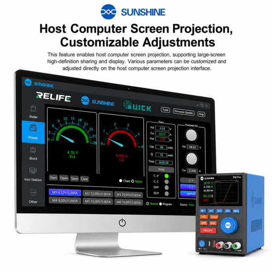 Sunshine P4 Pro Smart DC Regulated Power Supply with Host Computer Functionality (30V / 6A)