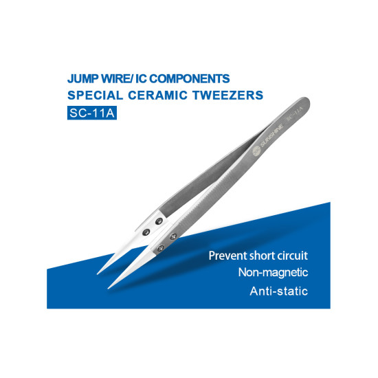 Sunshine SC-11A Non-Slip Anti-Static Ceramic Tweezer Sunshine SC-11A Non-Slip Anti-Static Ceramic Tweezer