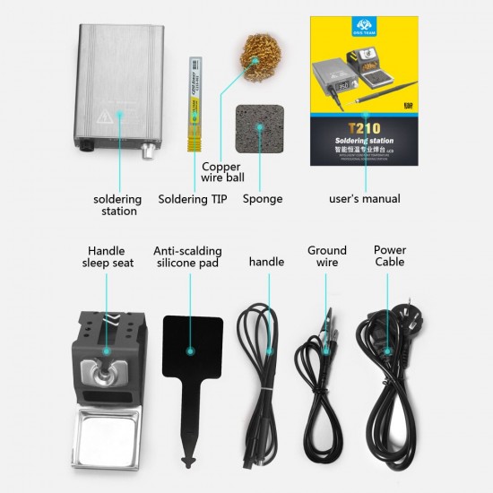 T210 Soldering Iron Station 2S Rapid Heating By OSS Team (75W) T210 Soldering Iron Station 2S Rapid Heating By OSS Team (75W)