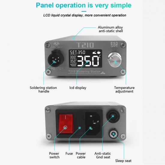 T210 Soldering Iron Station 2S Rapid Heating By OSS Team (75W) T210 Soldering Iron Station 2S Rapid Heating By OSS Team (75W)