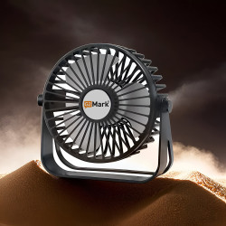 Portable USB Table Fan with 3 Speed Mode ( Color - Black/Pink ) FS022