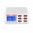 TE-896 6 Port USB Smart Lightning Charger With QC 3.0 Port