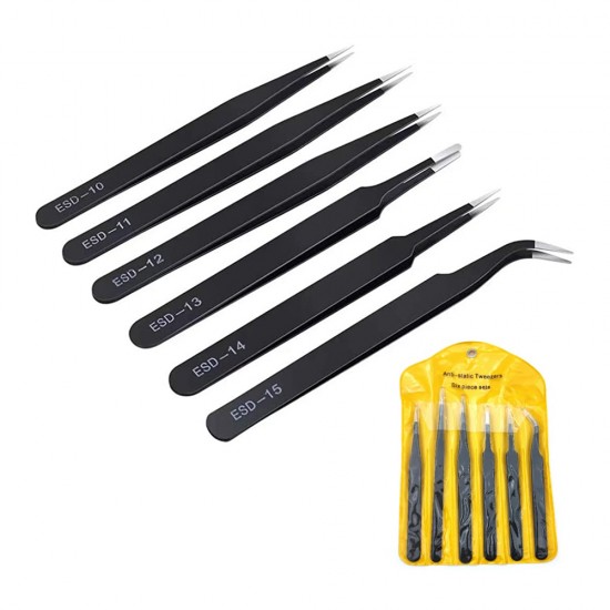 Tweezer TE-A042 Anti-Static ESD Set ( 6Pcs )