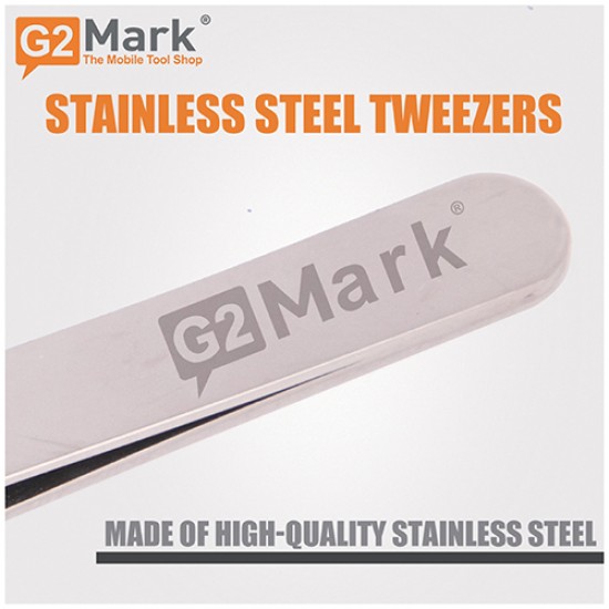 Tweezer By G2Mark G215C - Premium Quality Stainless Steel ( Bent ) Tweezer By G2Mark G215C - Premium Quality Stainless Steel ( Bent )