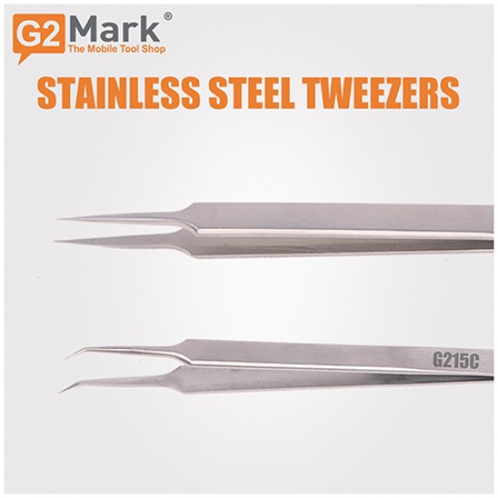 Tweezer By G2Mark G215C - Premium Quality Stainless Steel ( Bent ) Tweezer By G2Mark G215C - Premium Quality Stainless Steel ( Bent )
