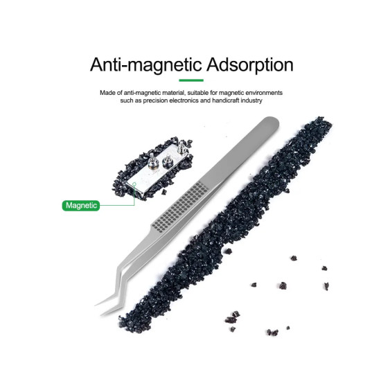 One-Stop ST-20 Non-Magnetic Stainless Steel Precision Tweezer For Chip Placement One-Stop ST-20 Non-Magnetic Stainless Steel Precision Tweezer For Chip Placement
