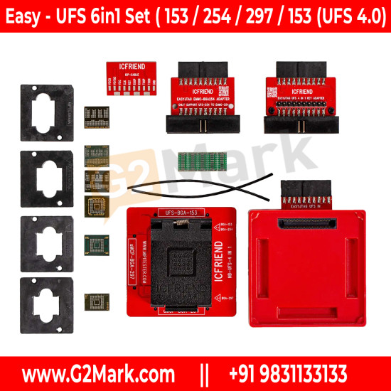 Easy JTAG Plus UFS 6in1 Socket Set ( BGA 254 + BGA 153 + BGA 297 + BGA 153{UFS 4.0} )