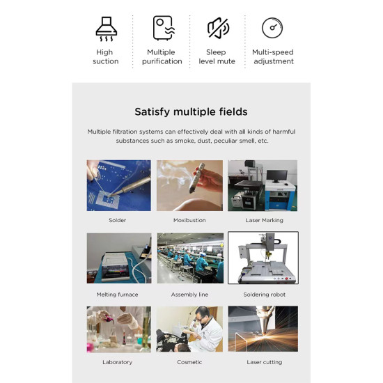 UYUE JH50 Smoke Absorber Machine With 3 Layer Carbon Filter UYUE JH50 Smoke Absorber Machine With 3 Layer Carbon Filter