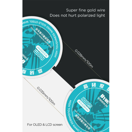 UYUE 0.02 High Toughness Nano Gold Steel Wire (500M)