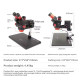 YCS 6558X (3D Continuous Zoom) 6.5X~58X Trinocular Stereo Microscope With 0.5X CTV Camera Zoom Lens & LED Adjustable Light