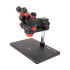 YCS 6558X (3D Continuous Zoom) 6.5X~58X Trinocular Stereo Microscope With 0.5X CTV Camera Zoom Lens & LED Adjustable Light