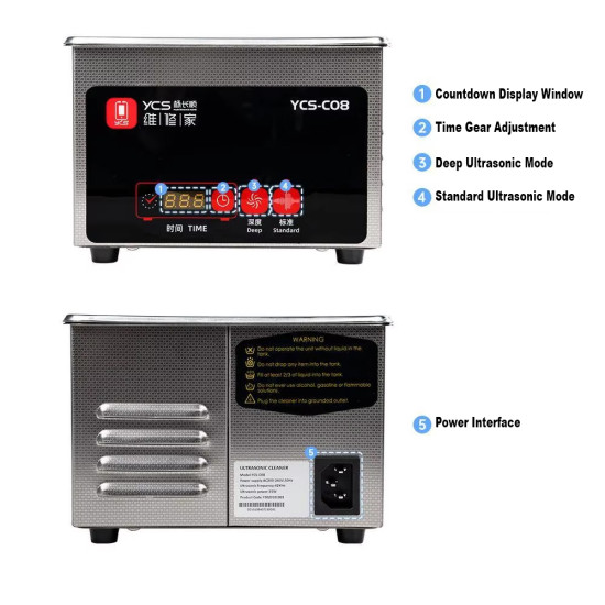 YCS C08 Ultrasonic Cleaner YCS C08 Ultrasonic Cleaner