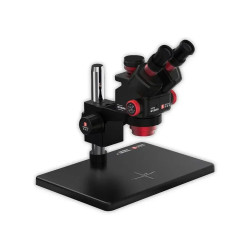 YCS 6558S (3D Continuous Zoom) 6.5X~58X Trinocular Stereo Microscope With 0.5X CTV Camera Zoom Lens & LED Adjustable Light