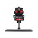 YCS 7060X (3D Continuous Zoom) 7X-60X Trinocular Stereo Zoom Microscope With 0.5X CTV Camera Zoom Lens & LED Light
