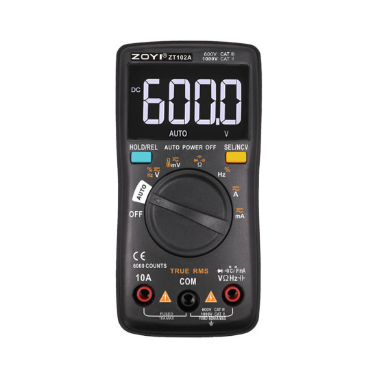 ZOYI ZT-102A High-Precision True RMS Auto Range 6000 Counts Digital Multimeter